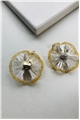 Silver Gold Moonlit Bloom Earrings