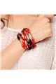 Oblong Glass Bead Lady Bird Bracelet