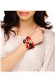 Oblong Glass Bead Lady Bird Bracelet