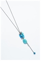Turquoise Drop Charm Necklace