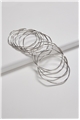 Set Of 9 Wavey Silver Bangles