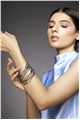 Set Of 9 Wavey Silver Bangles