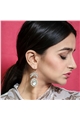 Victorian Drop Pearl Studded Crystal Bow Earrings