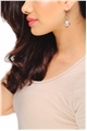 Circle Ring Crystal Drop Earrings