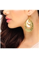 Three Layer Gold Drop Earrings