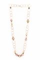 Hammered Gold Plated Rings Majorca Pearl Long Necklace