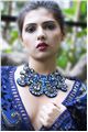 Your Love Affair Blue Crystal Diamante Statement Bib Necklace