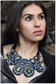 Your Love Affair Blue Crystal Diamante Statement Bib Necklace