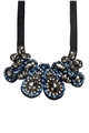 Your Love Affair Blue Crystal Diamante Statement Bib Necklace