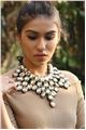 Live Your Fantasy Gold Crystal Statement Bib Necklace