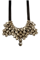 Live Your Fantasy Gold Crystal Statement Bib Necklace
