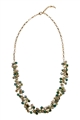The Charleston Green Tone Glass Bead Long Necklace