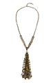 Ophelia Tassel Vintage Glass Beads Tassel Pendant Necklace