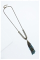 Bianca Tassel Blue Glass Beads Tassel Pendant Necklace