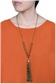 Bianca Tassel Blue Glass Beads Tassel Pendant Necklace