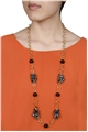 Starry Eyes Black Pearl Long Necklace