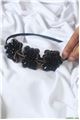 The Queen Waldorf Black and Gold Crystal Floral Hairband