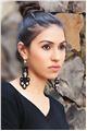 Black Velvet Crystal and Pearl Studded Earrings