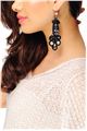 Black Velvet Crystal and Pearl Studded Earrings