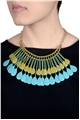 Blue Grotto Metallic Resin Spoon Necklace