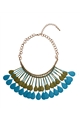 Blue Grotto Metallic Resin Spoon Necklace