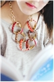 Merlot Interlocked Loops Resin Red Necklace