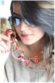 Merlot Interlocked Loops Resin Red Necklace