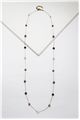 Dainty Blush Pink Glass Bead Long Necklace