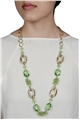 Green Apple Glass Bead Briolette Long Necklace