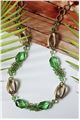 Green Apple Glass Bead Briolette Long Necklace