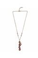 Blushing Mimosa Pink Glass Bead Pendant Necklace