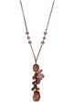 Blushing Mimosa Pink Glass Bead Pendant Necklace