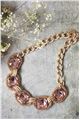 Blush Empress Pink Square Crystals Necklace