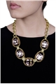 Blush Empress Pink Square Crystals Necklace