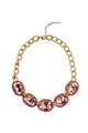 Blush Empress Pink Square Crystals Necklace