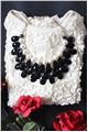 Showstopper Night Out Black Pearl Crystal Drop Statement Necklace