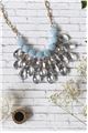 Blue Ice Chandelier Crystal Drops Statement Necklace