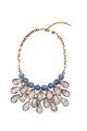 Blue Ice Chandelier Crystal Drops Statement Necklace