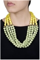 Drops Of Absinthe Yellow Green Resin Bead Chunky Necklace