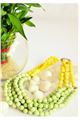 Drops Of Absinthe Yellow Green Resin Bead Chunky Necklace
