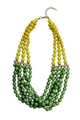 Drops Of Absinthe Yellow Green Resin Bead Chunky Necklace
