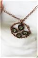 Rose Gold Wreath Oversized Metal Pendant Necklace