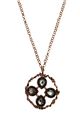 Rose Gold Wreath Oversized Metal Pendant Necklace