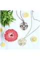 Rose Gold Wreath Oversized Metal Pendant Necklace