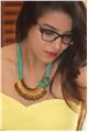 Spinning Around Turquoise Resin Beads Gold Ring Necklace