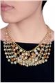 Sunkissed Layered Glass Beads Champagne Necklace