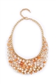 Sunkissed Layered Glass Beads Champagne Necklace