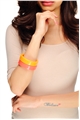 Bittersweet Red Orange Duo Statement Resin Bangles