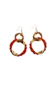 Merlot Interlocked Loops Resin Red Earrings
