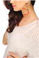 Merlot Interlocked Loops Resin Red Earrings